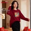 Baleno Women's Pure Cotton Long-Sleeve T-Shirt with BNL Colorful Horse Graphic
