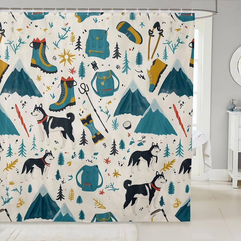 Cat Fabric Shower Curtain for Girls Kids Teen,Colorful Cartoon Animals Bathroom Shower Curtain Sets Cute Pet Shower Curtain