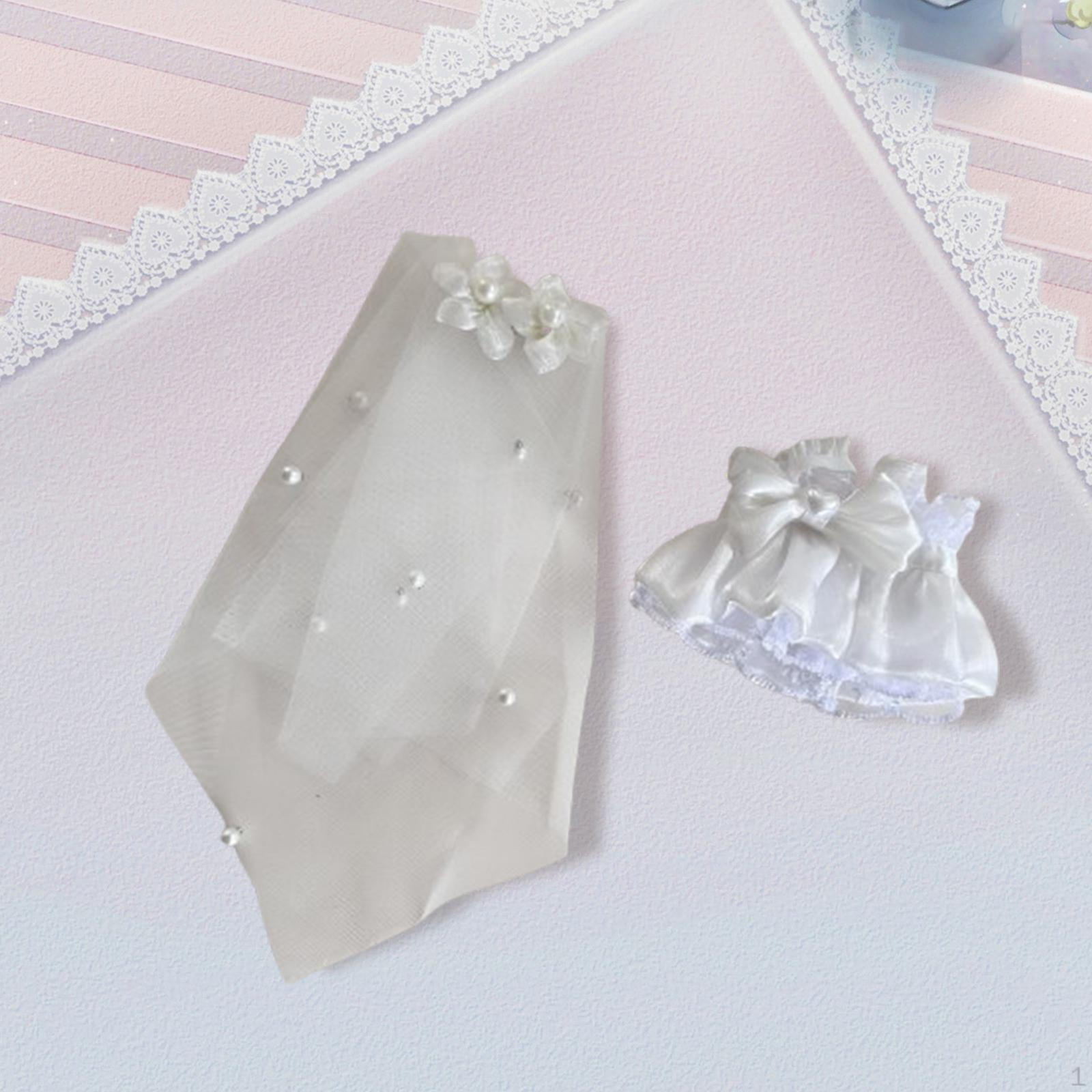 

Костюм свадебного платья для куклы 15 см. Идеально подходит в качестве подарка на день рождения детям. белый