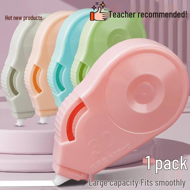 Taśma korygująca klejąca, cicha, o dużej pojemności - Trwała, typu push, niełamliwa, wysoka wartość dla uczniów