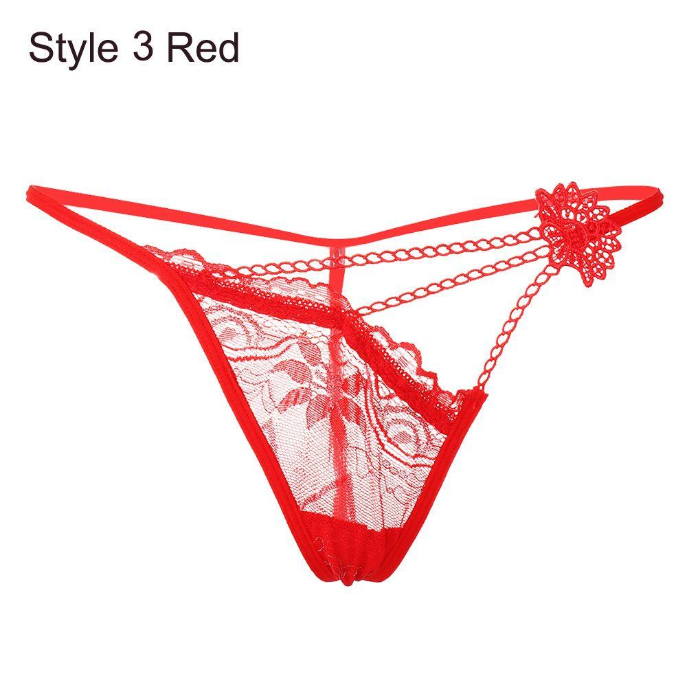 Underwear Underpants Low Waist Briefs Women Erotic Lingerie Lace Flowers G-string Sexy Panties