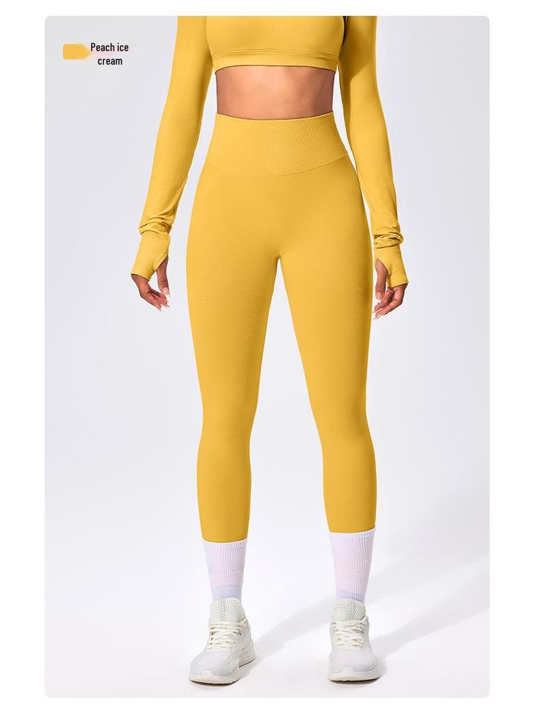 Women's High Waist Tummy Control Yoga Pants - Nude Feel, Peach Butt Lift, Ideal for Fitness, Running & Sports