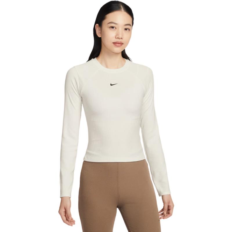 

Nike Women s IF0237 Long-Sleeve Knit Crewneck Top L