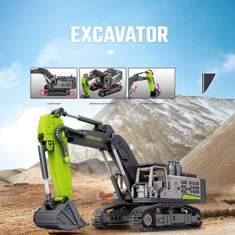 SEMBO Konstrukcje Pojazdy Inżynieryjne Zestawy Klocków MOC Modele Koparki Dźwigu Betoniarki Zabawki dla Dzieci Prezenty dla Chłopców