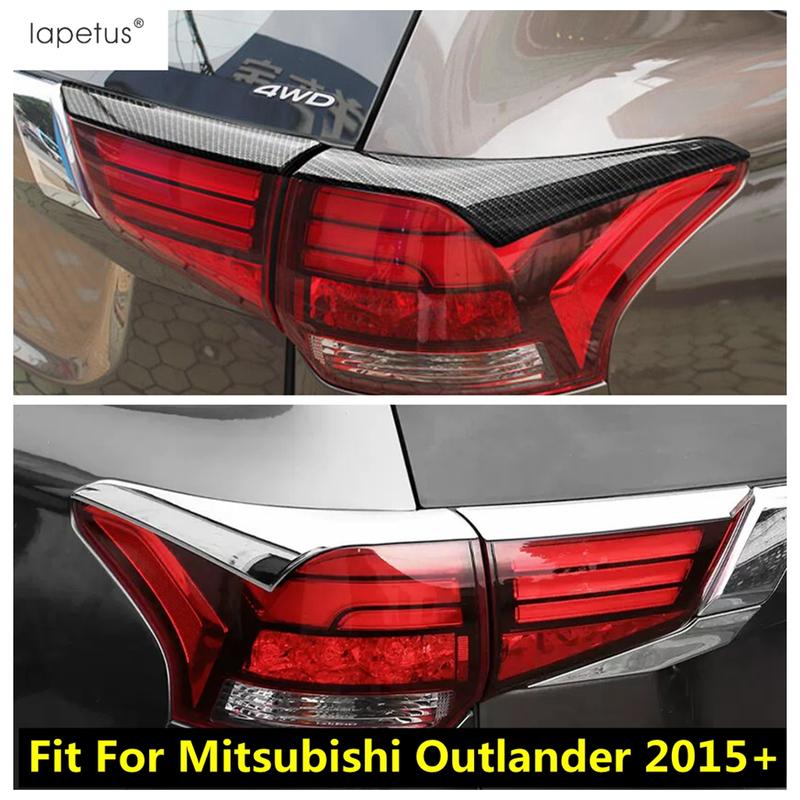4PCS ABS Chrome Accessories For Mitsubishi Outlander 2015 -  Rear Tail Lights Lamp Eyelid Eyebrow Molding Cover Kit Trim