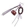 Stylish Mini Leopard Print Purse Keychain With Beaded Rope Bag Charm Pendant Fashion Bag Accessories for Women Girls