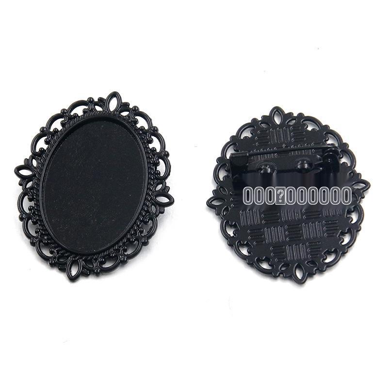 7 Styles 18x25mm Gem Brooch & Pendant Base Holder for DIY Accessories