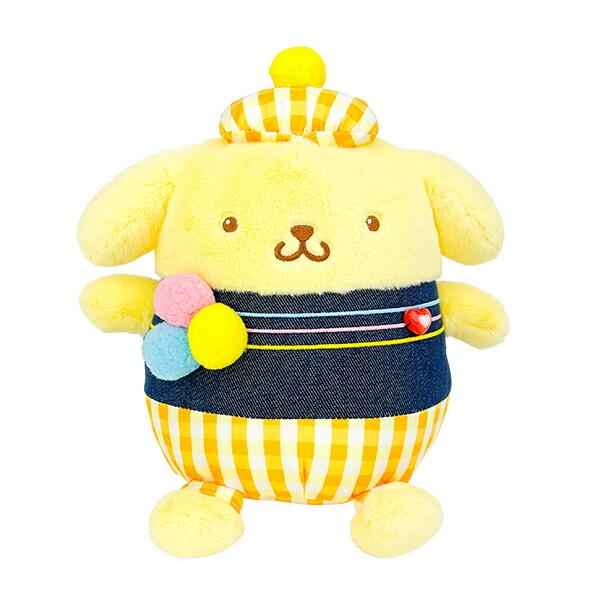 Sanrio Pompompurin Gingham Denim Plush (S) Sanrio