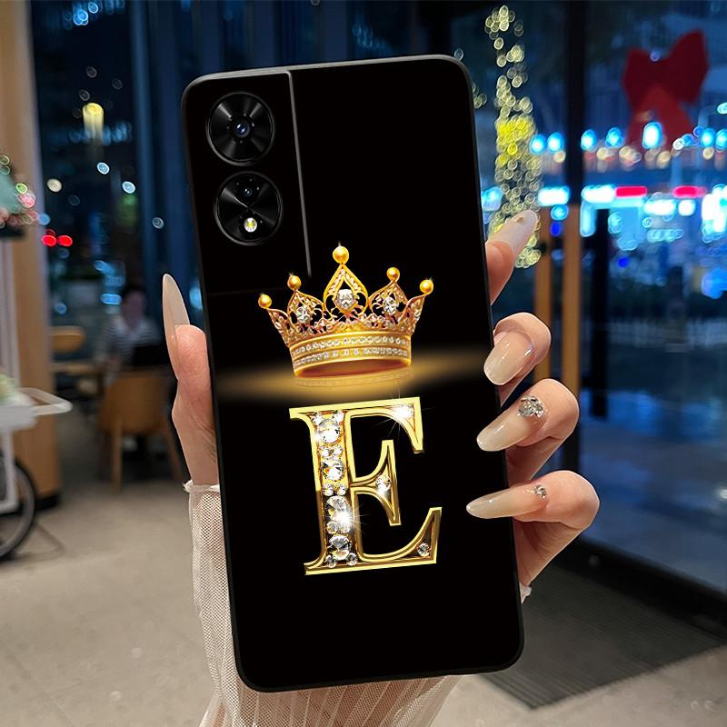Beautiful Couple Phone Case For TCL 505 T509K T509A Bumper Black Silicone Shockproof Soft Casing Letter Crown Pattern Cover