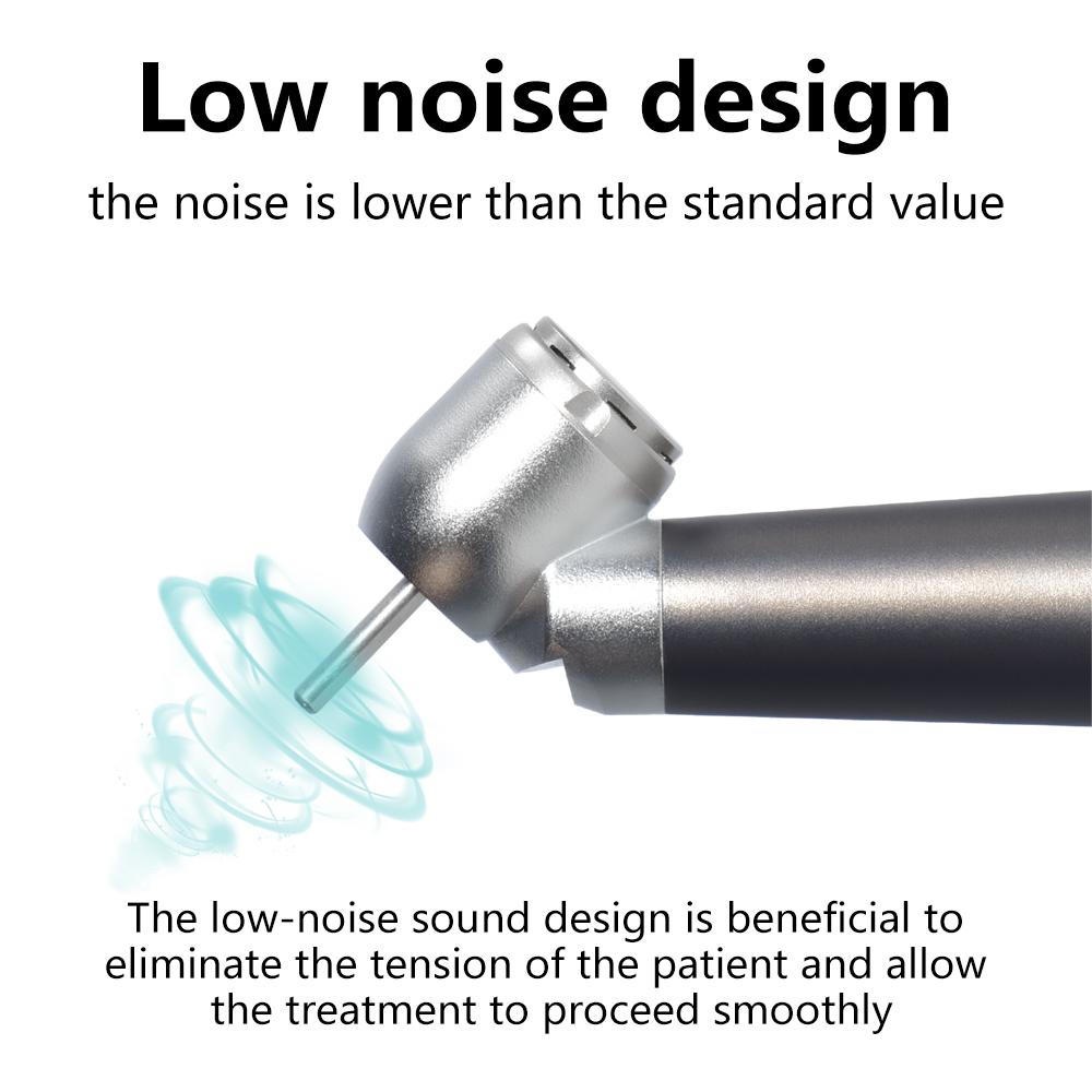 45 Degree Dental High Speed Handpiece with Fiber Optic Air Turbine for Impacted Teeth Remove Compatible with N Coupling