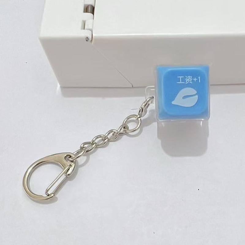 1Keys Color Clear LED Mechanical Keyboard Keychain Toy Stress Relief DIY Button Finger Keyboard Caps Toy Key Switch Shaft Tester