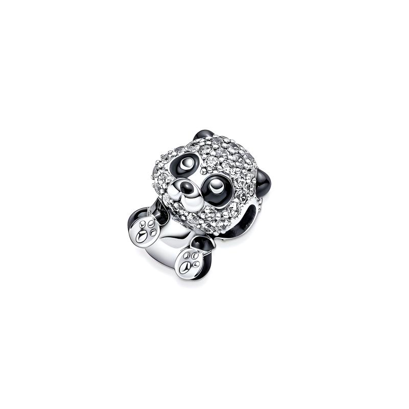 Pandora MOMENTS Fashionable, Exquisite and Versatile Sparkling Cute Panda 925 Silver Accessories Women's 790771C01