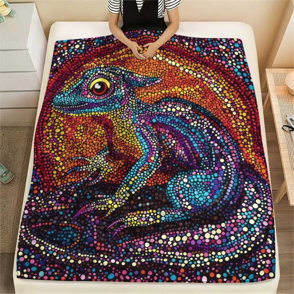 

1 шт. Фланелева ковдра з мультяшним принтом, Висока якість, Зручна для всіх сезонів, Декор для дому, Тепло та затишок, Ідеальний подарунок на Різдво, День народження 80cm x 120cm