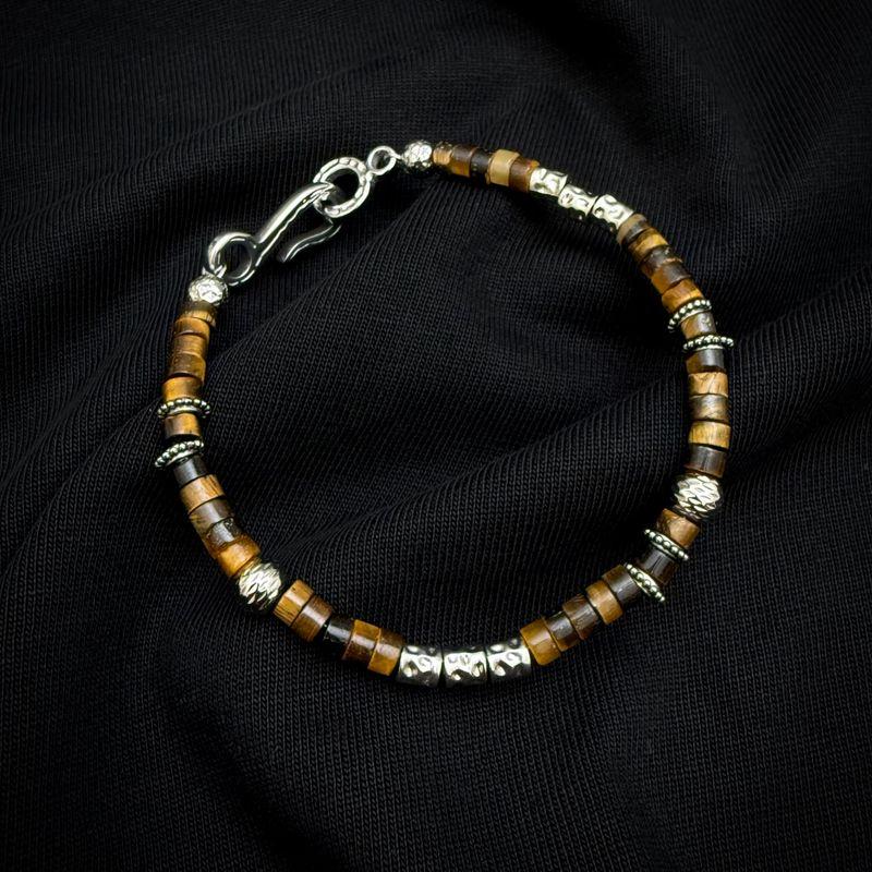 

Maillard Natural Tiger-Shaped Stone Bracelet Men and Women Same Style Minimalist Niche Style Fancy Fashion Popular Couple Bracelet Brown 17-19cm