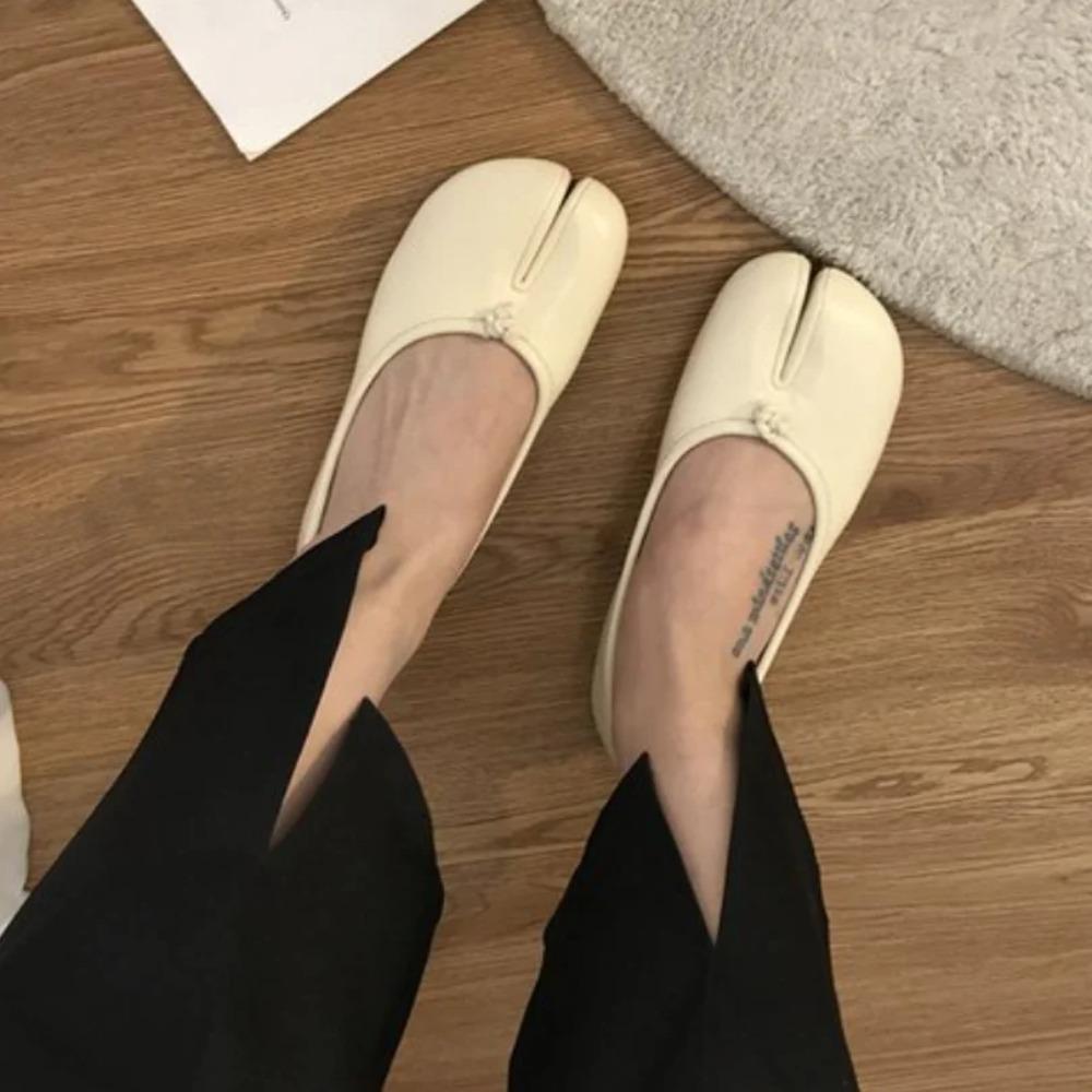 Sommer Damen Schleife Flache Tabi Ninja Schuhe Schweinenase Hausschuhe Faule Person Hufschuhe Damen Geteilte Zehe Mokassins Loafer