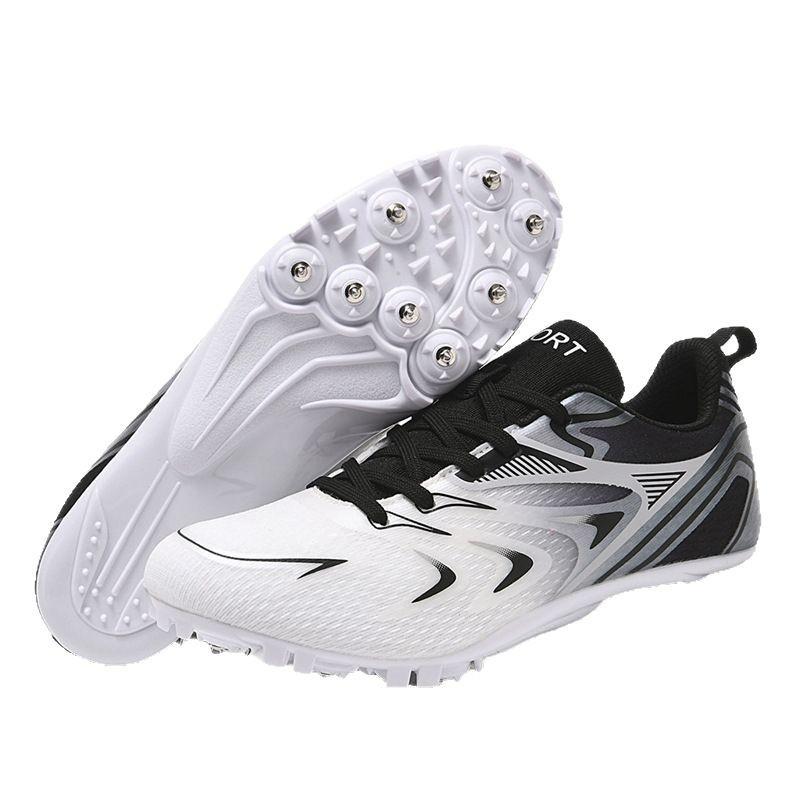 Track and field shoes men's and women's spikes medium and long running standing long jump shoes physical test sprinting competition mesh breathable