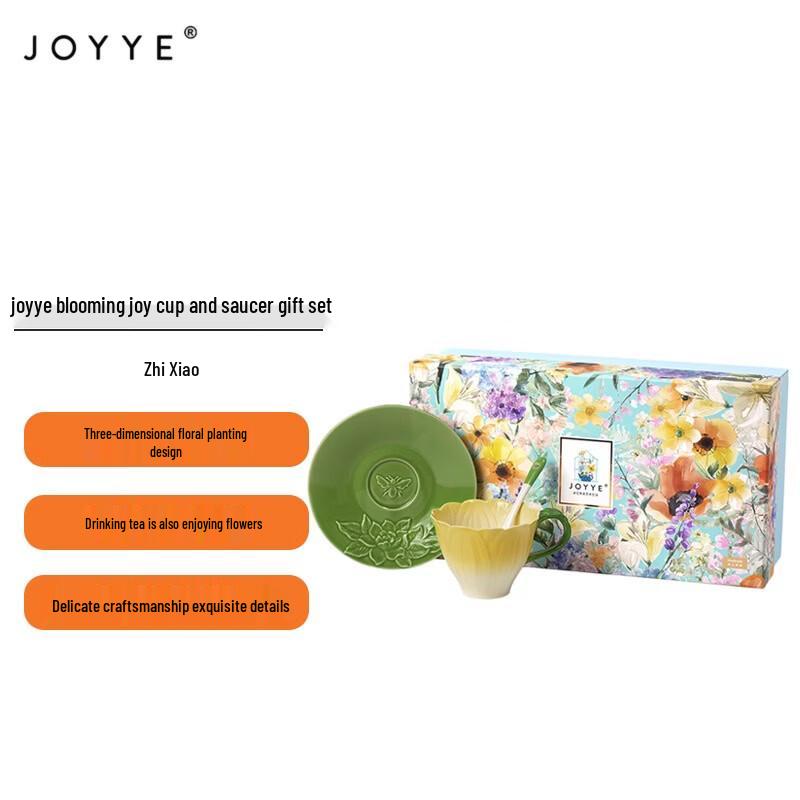 JOYYE Ceramic Cup & Saucer Gift Set