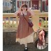 Large Size College Style French Sweet Temperament Fake Two-piece Dress Women's Summer Slim and Thin Plaid Dress