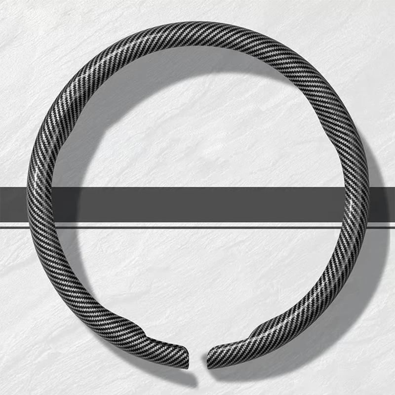 

For Porsche Cayenne Taycan Macan Panamera 718 911 Cayman Carbon Fiber Suede Car Steering Wheel Cover Auto Accessories