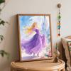 Disney Rapunzel oil painting art set handmade diy gift home decoration. Princess castle wall art canvas painting paint by numbers.