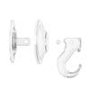 1 Set Wall Hook Traceless Wall Mounted Acrylic Washing Cloth Door Hanger for Bedroom