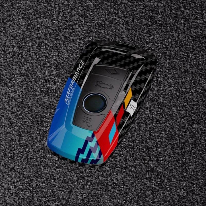 Fashion Carbon Fiber Style Car Remote Key Case Cover For BMW 1 2 3 4 5 6 7 Series X1 X3 X4 X5 X6 F30 F34 F10 F07 F20 G30 F15 F16