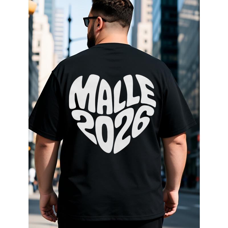 European sizes New Style Back Print Fun T Shirt Black Malle 2026 Graphic And Text Design for Casual Outings Holiday Gift Fashionable