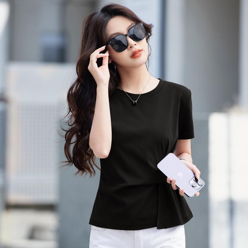 Women's Summer New High Grade Temperament Fashion Chic Short Sleeve Top