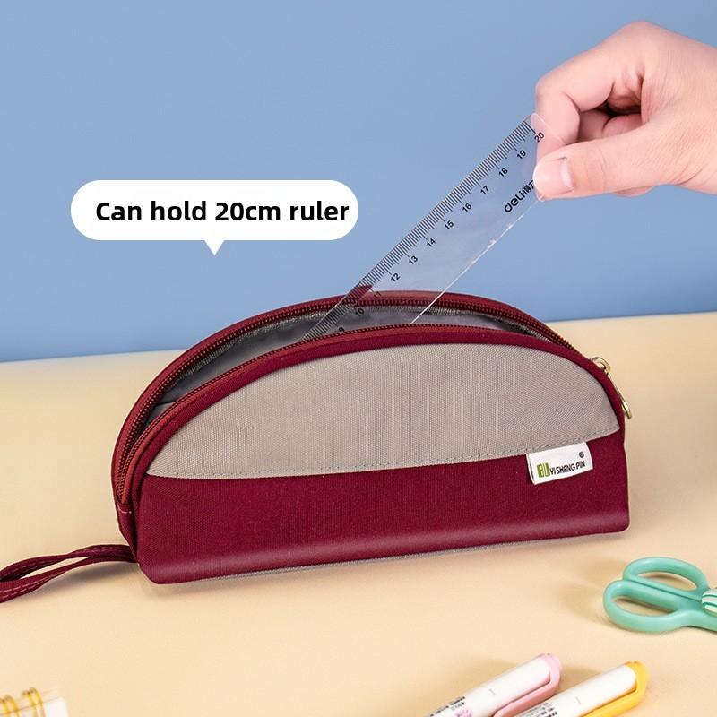 Oxford Fabric Shell Pencil Case With Large Capacity For Students And Office Use