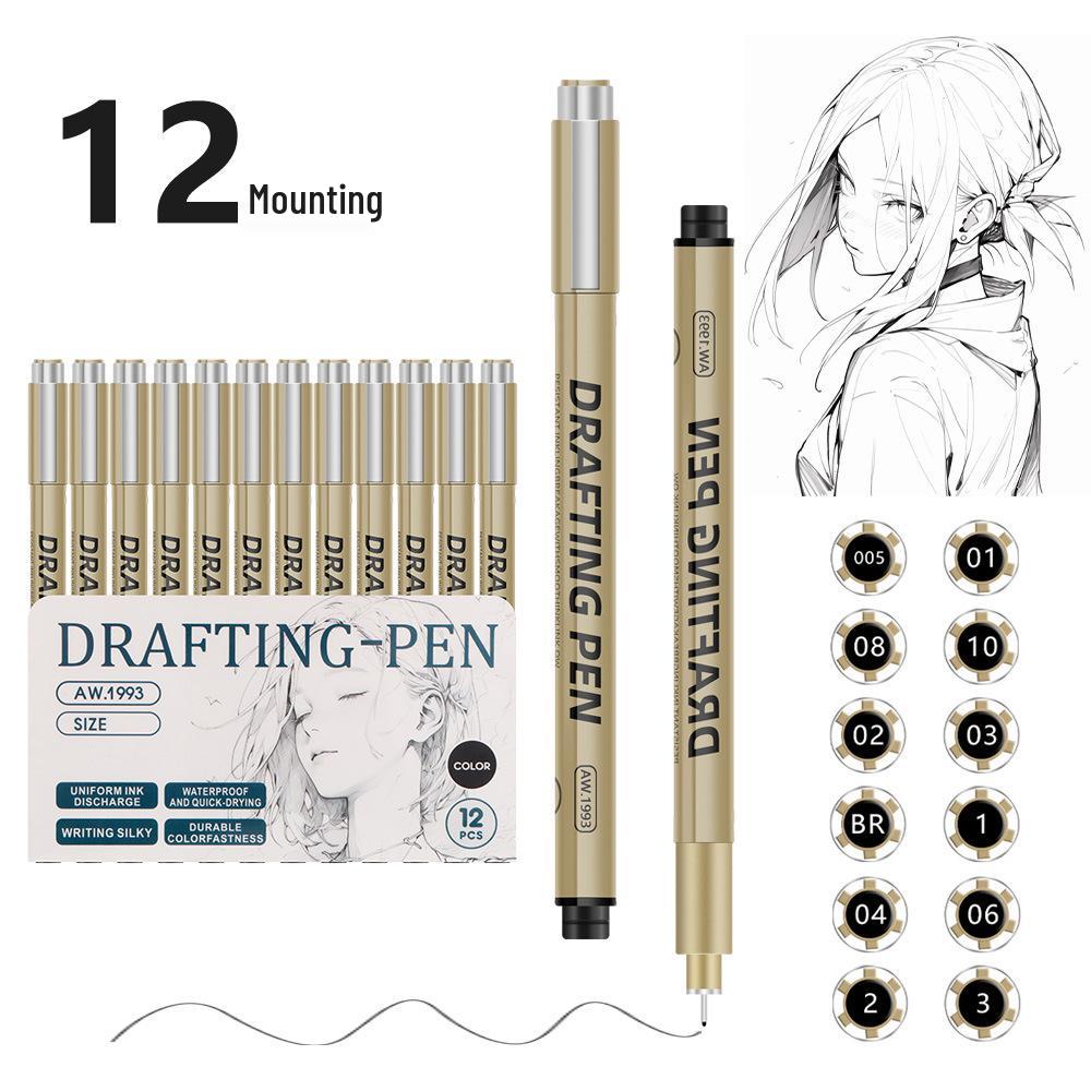 Syringe Pen Set: 12 Ultra-Fine Line Widths for Engineering, Drawing, Manga, Design & Outlining