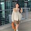 Petite Fur Collar Down Cotton Jacket - Thick, Stylish, and Loose Fit Winter Coat