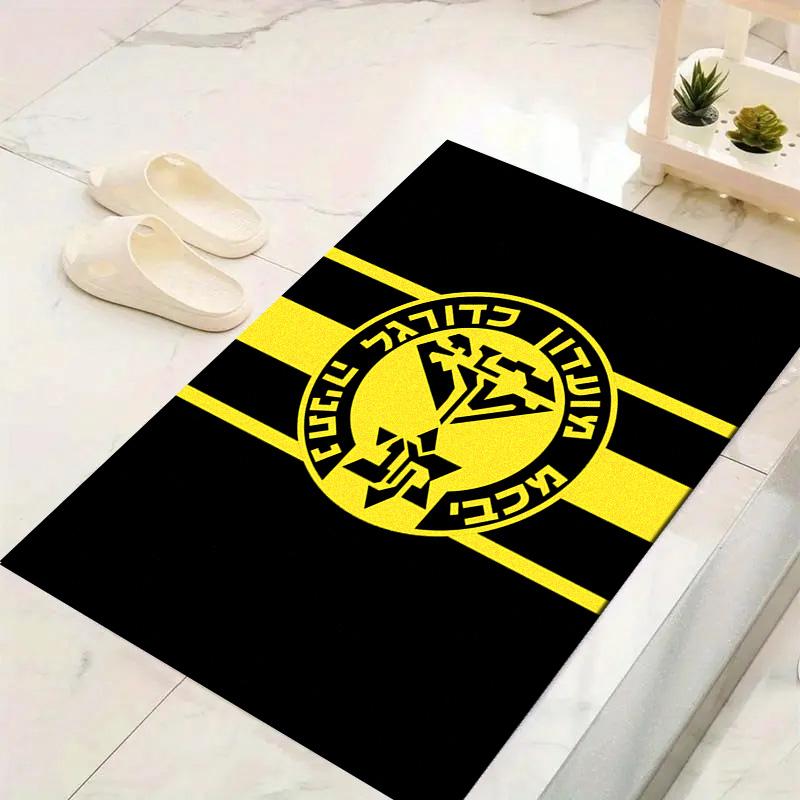 Tappeto Maccabi Netanya FC per Soggiorno Camera da Letto Casa Decorazione Divano, Tappetino Antiscivolo per Giochi Bambini