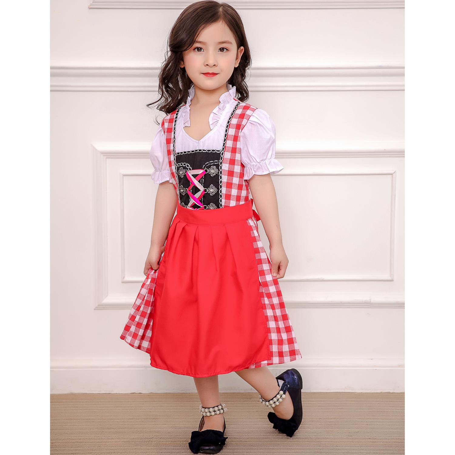 

Костюмы для Октоберфеста S-XL, женские, детские сценические костюмы, костюмы для детей детского сада и девочек S code красный