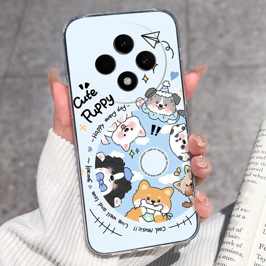 For OPPO F27 F29 F21 F19 F17 F11 Pro F15 F7X Phone Cover Cute Panda Piggy Patterns Transparent Ultra Thin TPU Premium Protection Case For OPPO Housing