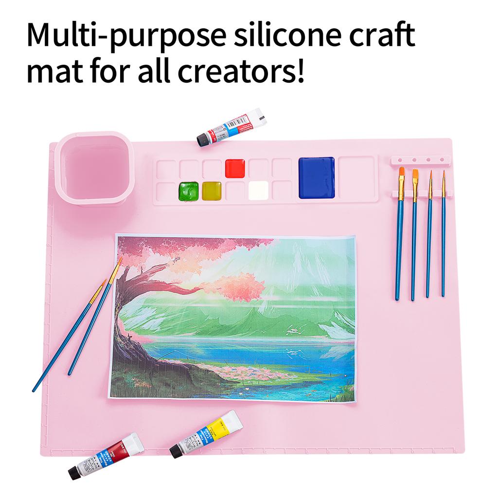 Kreatives Magnet-Silikonmatten-Set Basteln Antihaft-Saugnapf Silikon-Malmatte Geeignet für Kinder Lernende Hohe Qualität Praktisch Tägliche Nutzung