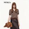 MO&Co. Gestreiftes Polo-Strickoberteil