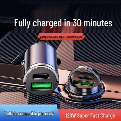 Invisible 100W Car Charger: Dual Port | Fast Charging for Apple, Huawei, Xiaomi