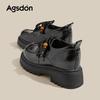 Platform Sole New Spring Thick Heel British Style Small Leather Shoes Retro Commuter Shoes