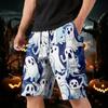 Men's Halloween Cargo Shorts with Drawstring, Multi-Pocket Casual Work Shorts for Summer