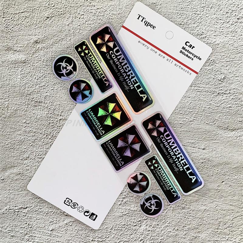 Наклейка на мотоцикл/автомобіль Resident Evil Umbrella: Водонепроникна та міцна наклейка