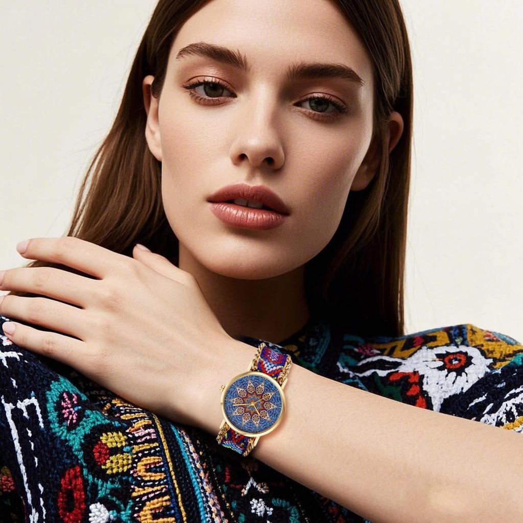 Cute Bohemian Braided Watch for Dreamcatcher Waterproof Analog Quartz Fashion Watch for Women Perfect Gift for Day Women Design, Display, Watch, -