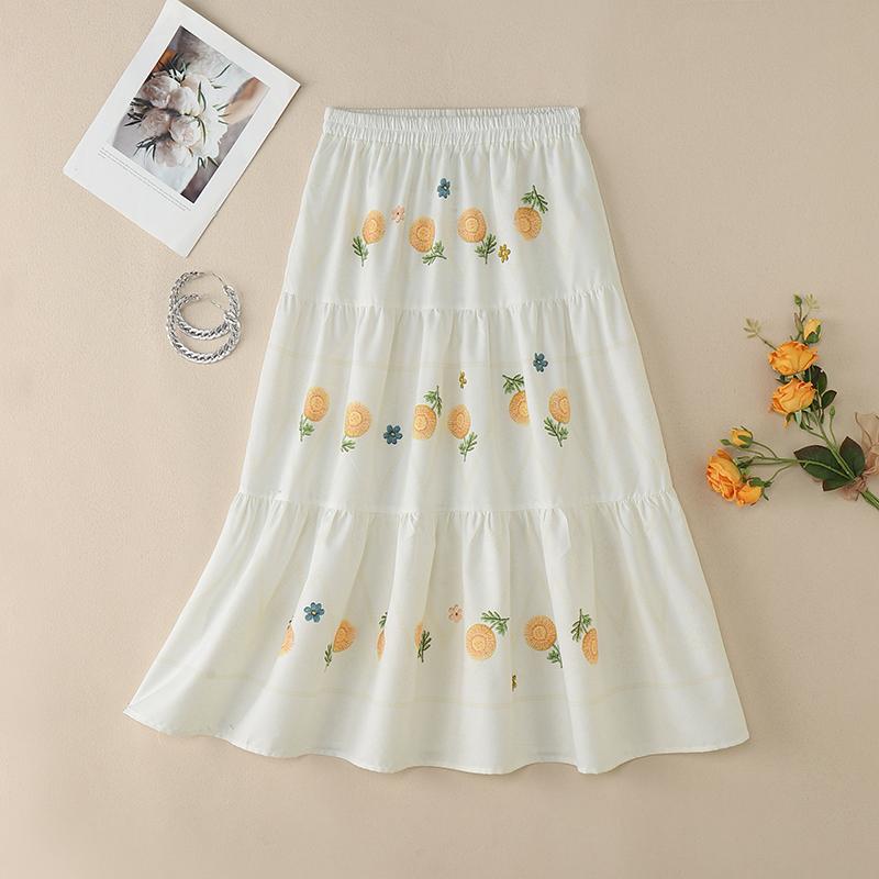 

ZANZEA Женские летние свободные повседневные юбки с цветочным принтом S абрикосовый