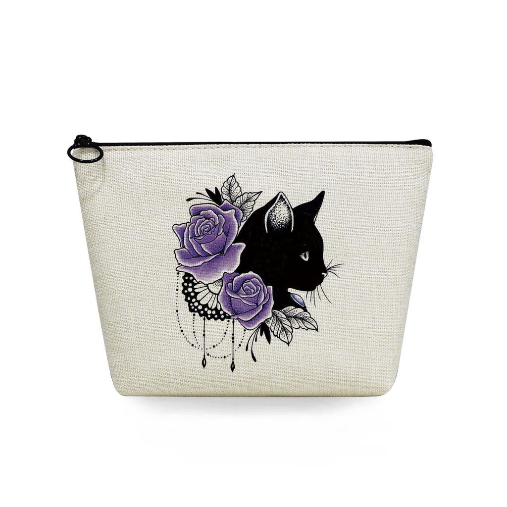 Women Cat Print Cosmetic Bag Toiletries Organize Travel Storage Case 6744
