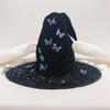 Carnivals Witch Hats Masquerades Ribbon Wizard Hats Adult Kids Witch Hats for Various Themed Celebrations