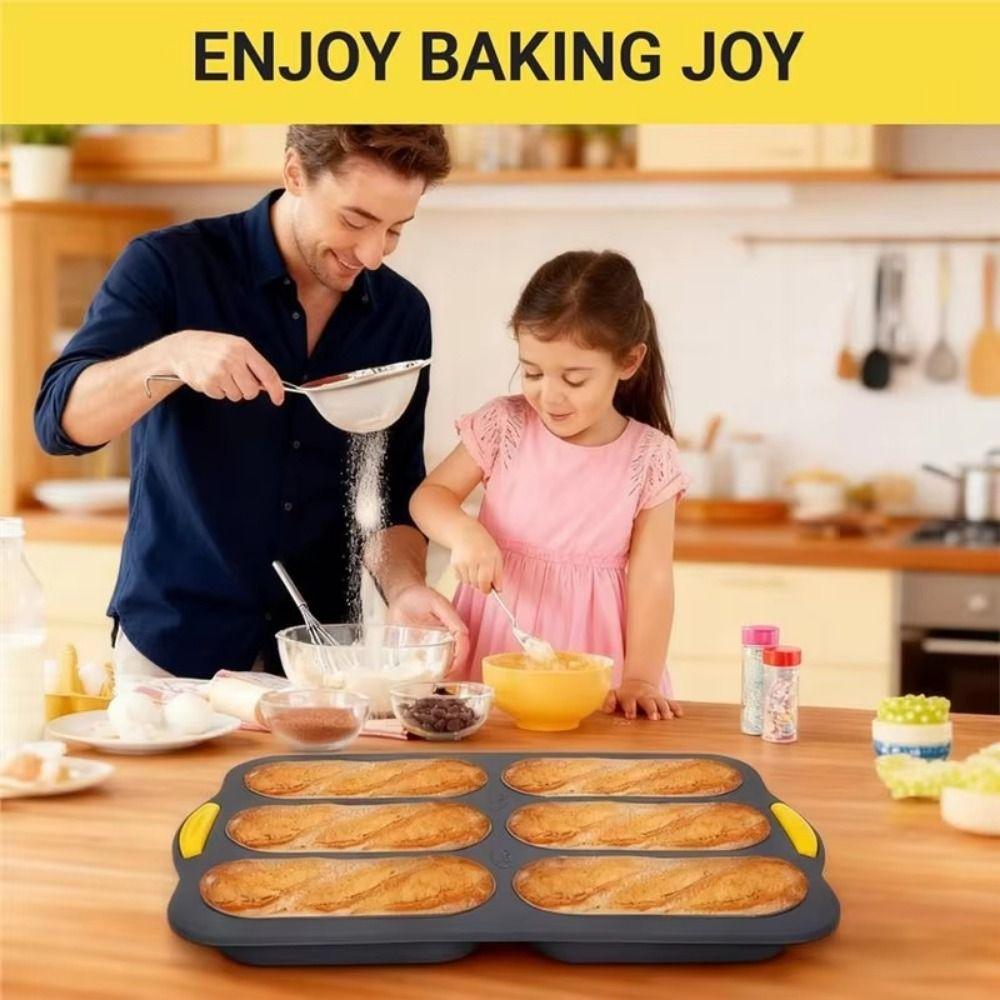 Non-Stick Silicone Baking Mold Food Grade Silicone Hot Dog Bread Mold Bake Tray  Home Baking