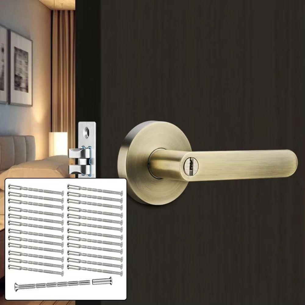 50 Pcs/set Cross-split Door Handle Screws Set Sliding Door Handle Screw Fixings for Door Handle