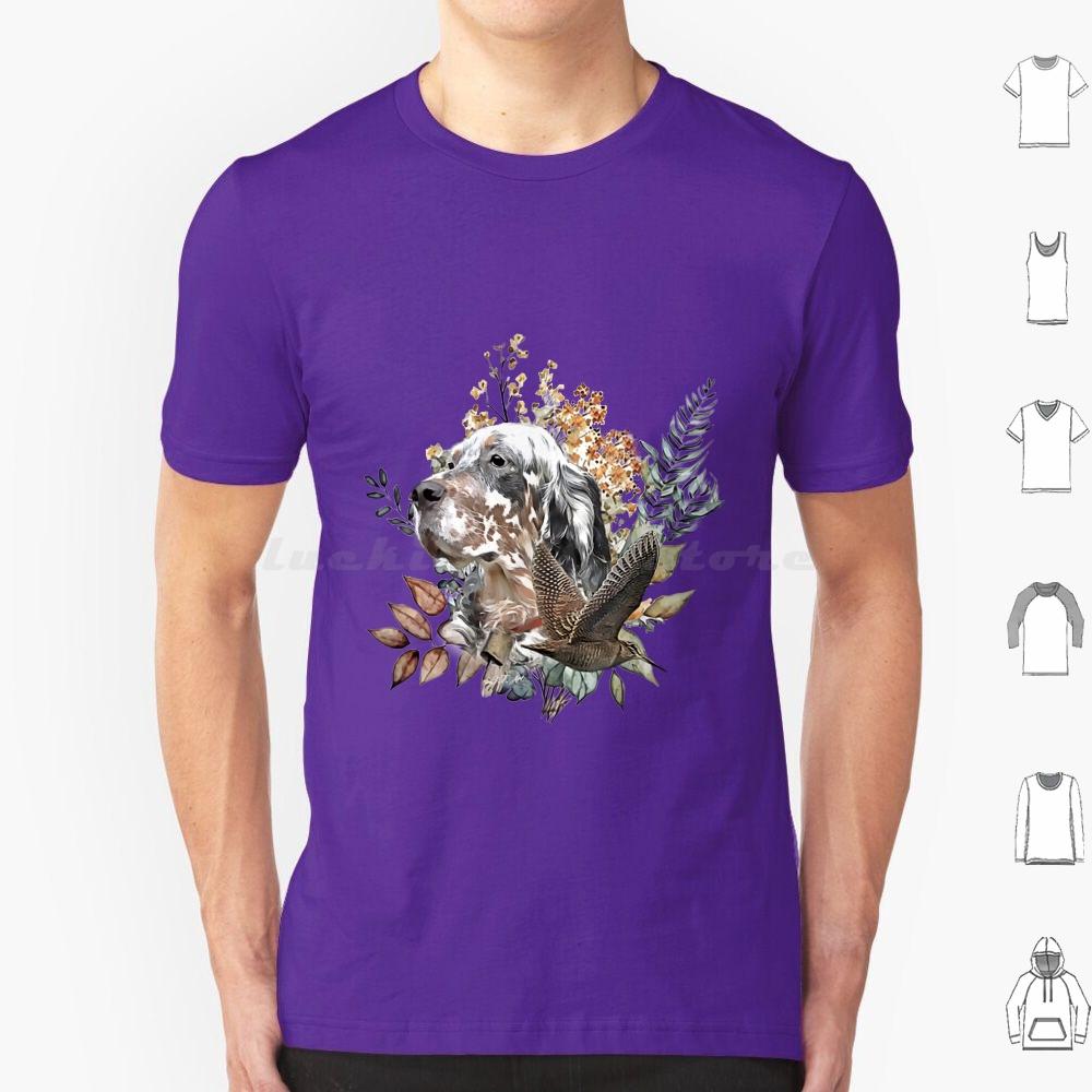 English Setter Woodcock Hunting Art T Shirt 6xl Cotton Cool Tee English Setter Woodcock Hunting Hunting Hunting Art Bird