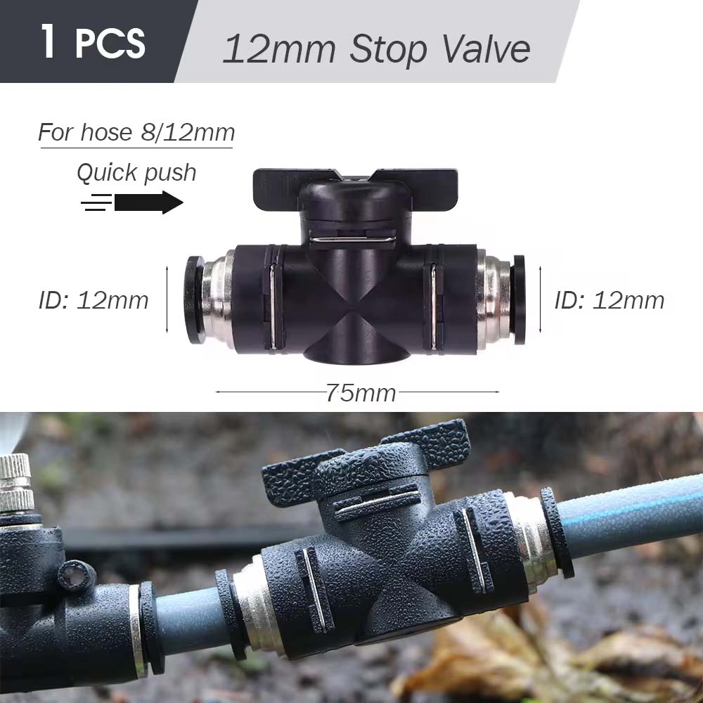 3-way 20/30/50cm Misting Nozzle 360° Bend Atomizer Sprayer Slip Lock Quick Connect 3/8" 9/12mm Garden Irrigation Cooling System