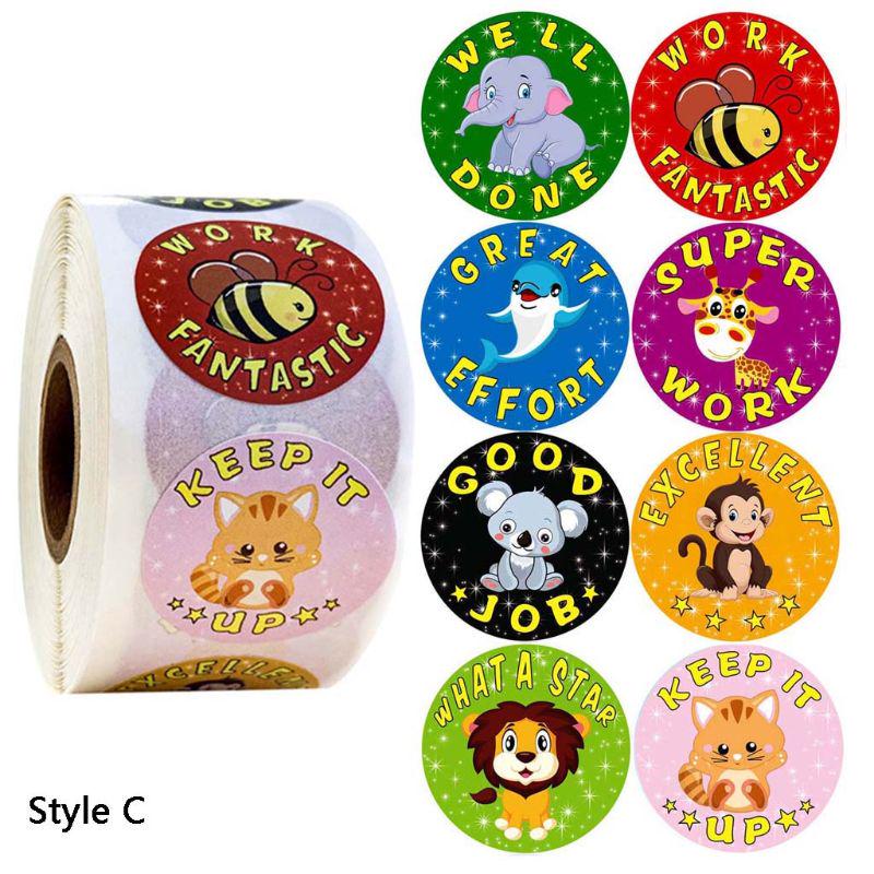 500 Pezzi/Rotolo Cartoon Animal Reward Stickers Diario Scrapbooking Insegnante Incentive Rtengtunn Labels Sticker B 500 Pezzi/Rotolo Cartoon Animal Reward Stickers Diario Scrapbooking Insegnante Incentive Rtengtunn Labels Sticker B