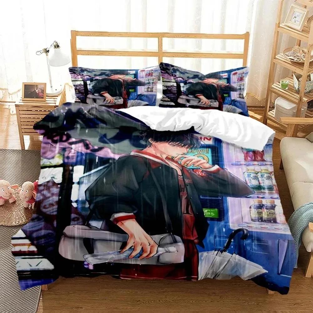 Anime Slam Dunk Cartoon Bedding Set Boys Girls Twin Queen Size Duvet Cover Pillowcase Bed Kids Adult Fashion Home Textile
